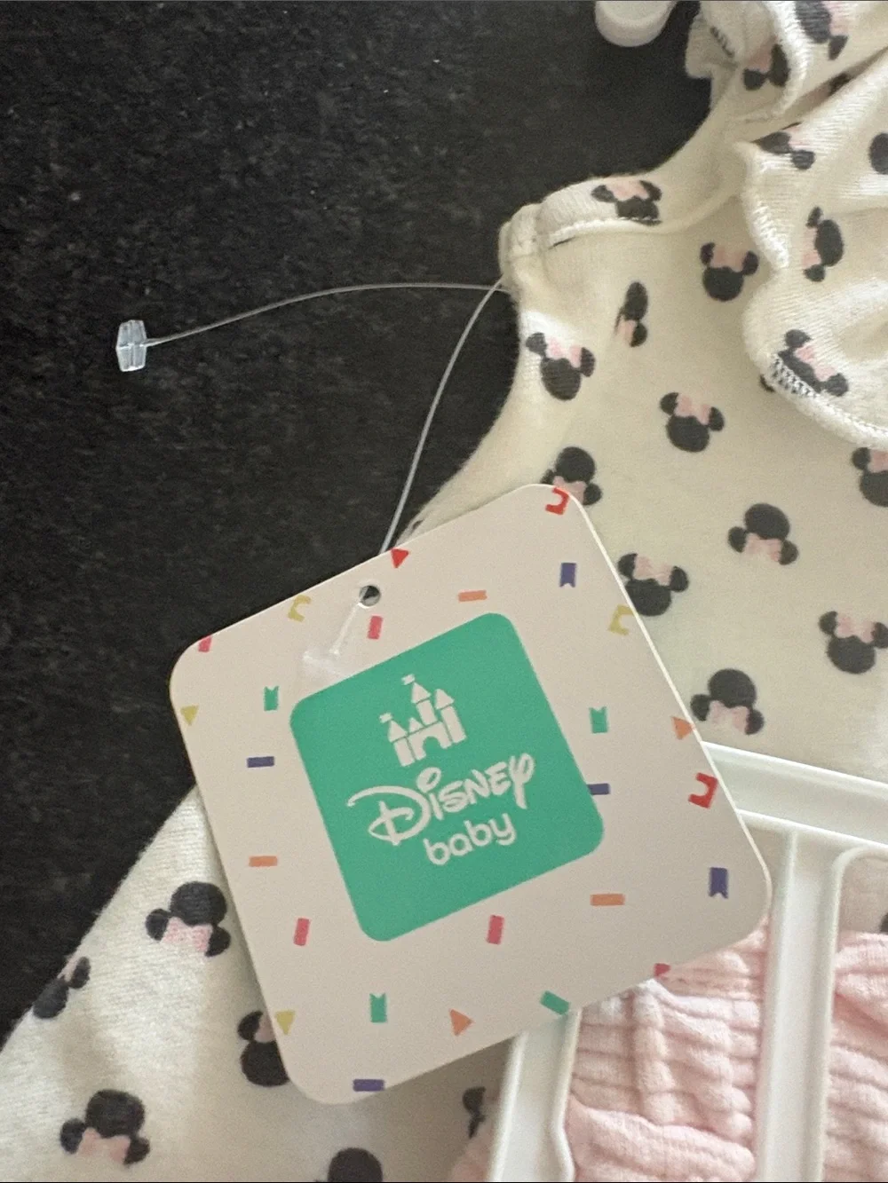 Disney Baby Two-Piece Minnie Print Set - White & Pink